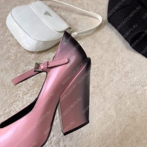 PRADA BRUSHED PUMPS LEATHER ALABASTER PINK 1I982M - Image 8