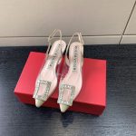 ROGER VIVIER VIRGULE BUCKLE SLINGBACK PUMPS BEIGE RVW63831