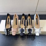 SERGIO ROSSI BUCKLED PUMPS LEATHER BLACK A94290