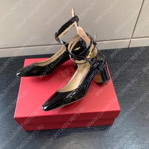VALENTINO TAN-GO PATENT PUMP BLACK 2W2S0FW5VNEI16 - Image 4