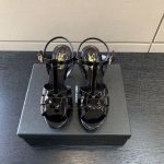 YVES SAINT LAURENT TRUBUTE PLATFORM SANDAL BLACK 315487AA