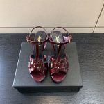 YVES SAINT LAURENT TRUBUTE PLATFORM SANDAL BURGUNDY 315487AA