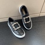 ROGER VIVIER STRASS BUCKLE SNEAKERS BLACK RVW6873