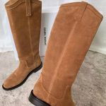 ISABEL MARANT SUEDE LEATHER BOOTS TAUPE BT0011FA