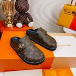 LOUIS VUITTON COSY FLAT COMFORT CLOG CACAO BROWN 1AAW6J