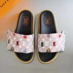 LOUIS VUITTON POOL PILLOW FLAT COMFORT MULE WHITE/MULTICOLOR 1AABKL