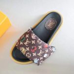 LOUIS VUITTON POOL PILLOW FLAT COMFORT MULE BROWN/MULTICOLOR 1AABKL