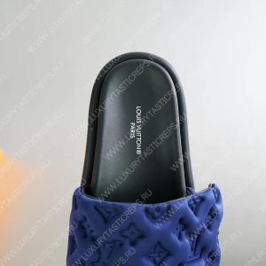 LOUIS VUITTON POOL PILLOW FLAT COMFORT MULE NAVY BLUE 1AABKU - Image 4