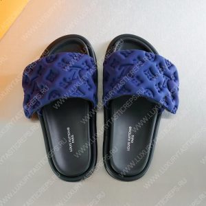 LOUIS VUITTON POOL PILLOW FLAT COMFORT MULE NAVY BLUE 1AABKU - Image 6