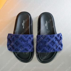 LOUIS VUITTON POOL PILLOW FLAT COMFORT MULE NAVY BLUE 1AABKU - Image 7