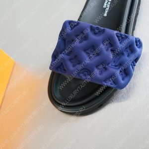 LOUIS VUITTON POOL PILLOW FLAT COMFORT MULE NAVY BLUE 1AABKU - Image 8
