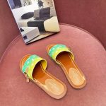 LOUIS VUITTON LOCK IT FLAT MULE GREEN & YELLOW 1AA21Q