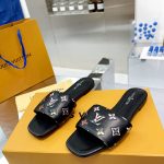 LOUIS VUITTON REVIVAL FLAT MULES BLACK 1AAOR5