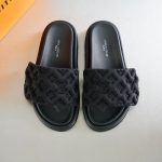 LOUIS VUITTON POOL PILLOW FLAT COMFORT MULE BLACK 1AABKL