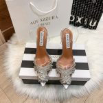 AQUAZZURA GATSBY SLING 105 SILVER GASHIGL0