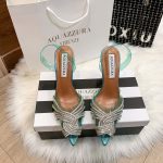 AQUAZZURA GATSBY SLING 105 BLUE GASHIGL0