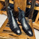 BERLUTI CARACTERE CAPRI BOOT NERO GRGIO S3644