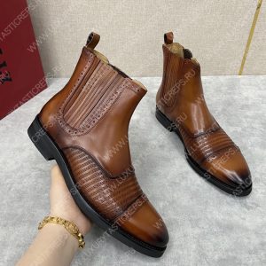 BERLUTI CURSIVE GALET SCRITTO BOOTS INTENSE COCOA S4077-V2 - Image 4