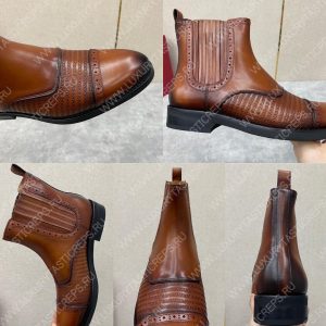 BERLUTI CURSIVE GALET SCRITTO BOOTS INTENSE COCOA S4077-V2 - Image 9