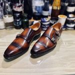 BERLUTI DOUBLE MONK STRAP BUCKLE SHOES BROWN S3309-V2