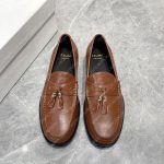 CELINE LUCO TRIOMPHE LEATHER LOAFER BROWN 2039FR9