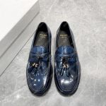 CELINE TRIOMPHE LEATHER LOAFER BLUE 4134FR8