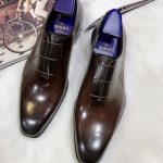 BERLUTI GALET SCRITTO OXFORD DARK BROWN S4505-V2