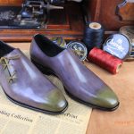 BERLUTI LEATHER OXFORDS LILAC S5898-V2