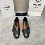 BERLUTI SCRITTO OXFORD DARK GREY AND BEIGE S4690-V2