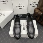 BERLUTI COUTURE DEMESURE LOAFER GREY AND BLACK S5581-V1