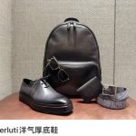 BERLUTI ALESSANDRO ALTO LEATHER OXFORD LIGHT DARK BLUE S5843-V1