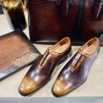 BERLUTI GALET SCRITTO LEATHER M0NK SHOE YELLOW S6025-V2