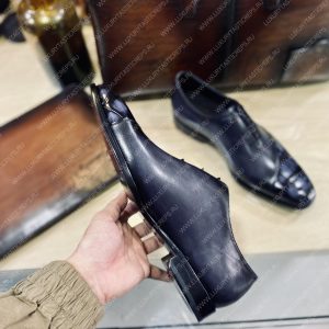 BERLUTI ALESSANDRO DEMESURE CROC LEATHER OXFORD SHOE BLACK S5532-V1 - Image 7