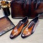 BERLUTI ALESSANDRO GALET SCRITTO LEATHER OXFORD SHOE BROWN S6122-V2