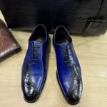 BERLUTI CROC LEATHER OXFORD BLUE S4322-V2