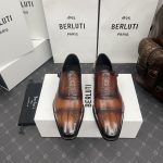 BERLUTI DEMESURE PATCHWORK SCRITTO SHOE COCOA S5590-V2