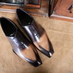 BERLUTI ALESSANDRO DEMSURE OXFORD BROWN AND BEIGE S1412-V1