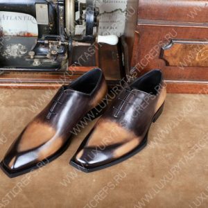 BERLUTI ALESSANDRO DEMSURE OXFORD BROWN AND BEIGE S1412-V1 - Image 3