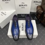BERLUTI ALESSANDRO DEMESURE OXFORD STEEL BLUE S1412-V1