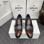 BERLUTI DOUBLE MONK SHOE BROWN AND BLACK S6025-V2