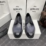 BERLUTI EQUILIBRE OXFORD BLACK GREY S5501-V1