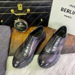 BERLUTI LEATHER OXFORD PURPLE S4440-VX1