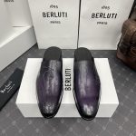BERLUTI CYRUS SCRITTO SLIPPERS PURPLE S3786
