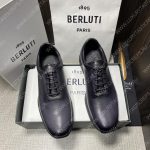 BERLUTI LEATHER SNEAKER NAVY BLUE S5738-D1