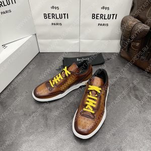 BERLUTI PLAYOFF SCRITTO SNEAKER HONEY S5867-V2 - Image 3