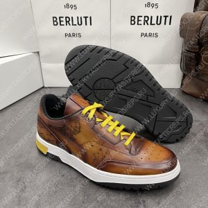 BERLUTI PLAYOFF SCRITTO SNEAKER HONEY S5867-V2 - Image 7