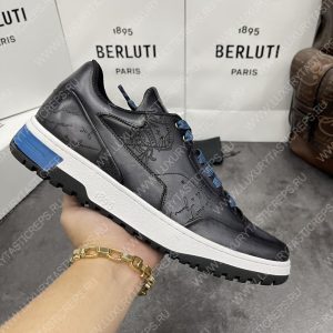 BERLUTI PLAYOFF SCRITTO SNEAKER BLACK GREY S5867-V2 - Image 4