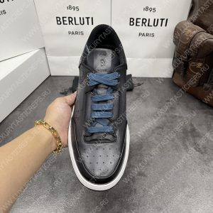 BERLUTI PLAYOFF SCRITTO SNEAKER BLACK GREY S5867-V2 - Image 5