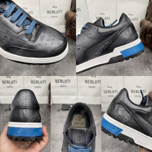 BERLUTI PLAYOFF SCRITTO SNEAKER BLACK GREY S5867-V2 - Image 8