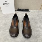 BERLUTI FAST TRACK SCRITTO SNEAKER INTENSE COCOA S6065-V2